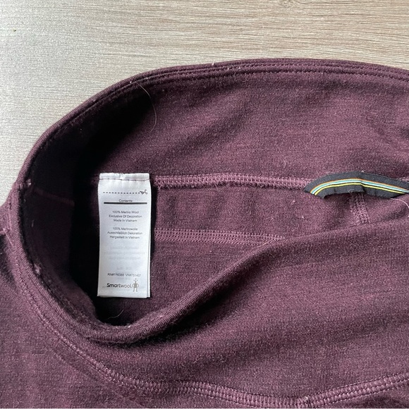 Smartwool Women's Thermal Merino Base Layer Bottom In Black Cherry Heather - Picture 10 of 11